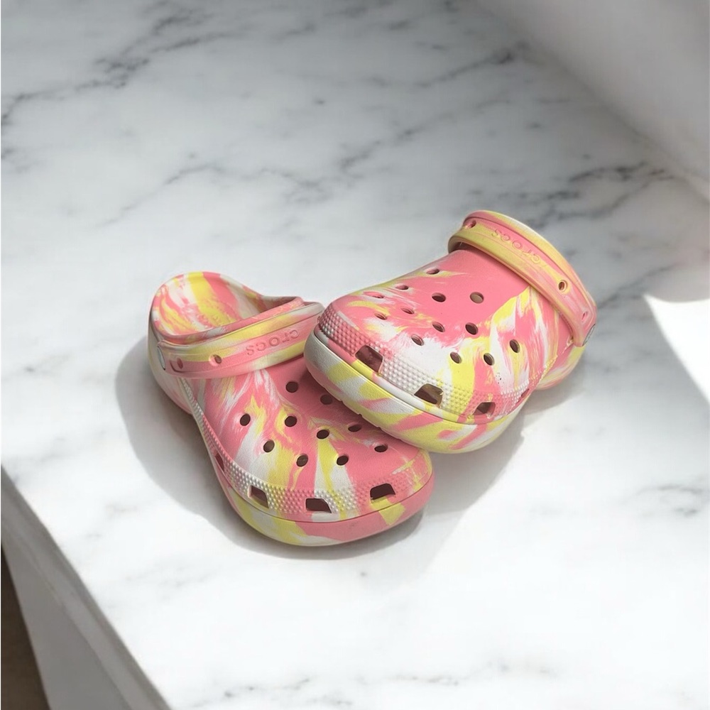 Crocs Platform Classic WomensTie Dye Iconic Comfort Clog Chunky